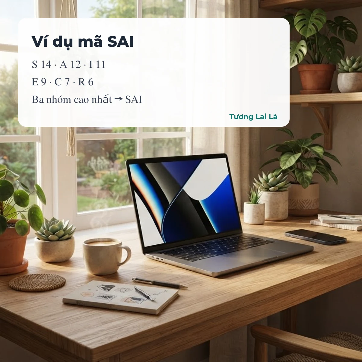 Ví dụ đọc mã Holland SAI từ điểm 6 nhóm